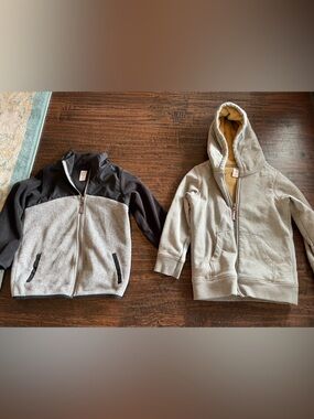 Carter's Gray and Black Kids Zip-Front Jackets Duo